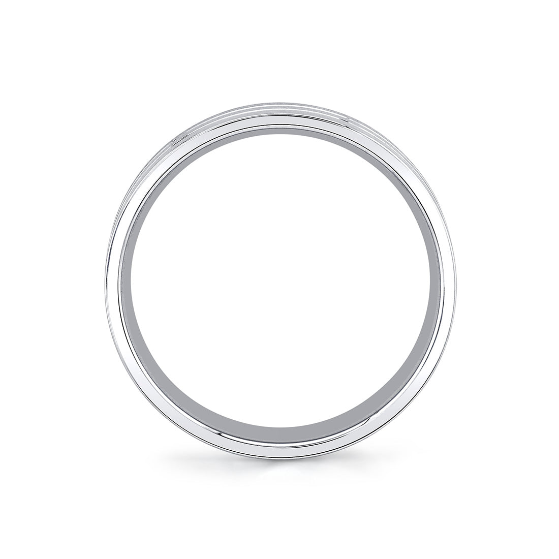 Heritage Brushed Grooved Mens Band - Declan