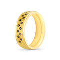 Heritage Brushed Black Diamond Mens Band - Beau