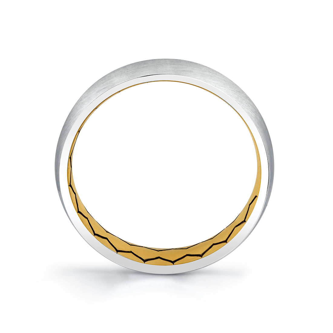 Shell Ascend Two Tone Brushed Mens Band - Noel