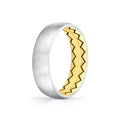 Shell Ascend Two Tone Brushed Mens Band - Noel