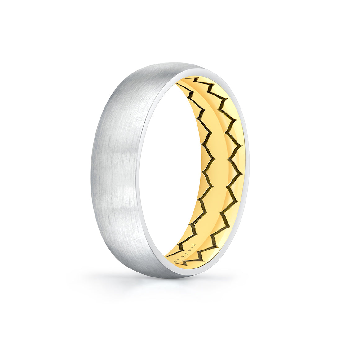 Shell Ascend Two Tone Brushed Mens Band - Noel