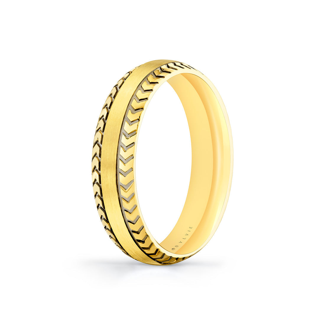 Shell Apex Engraved Mens Band - Felix