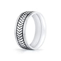 Shell Apex Engraved Mens Band - Graham
