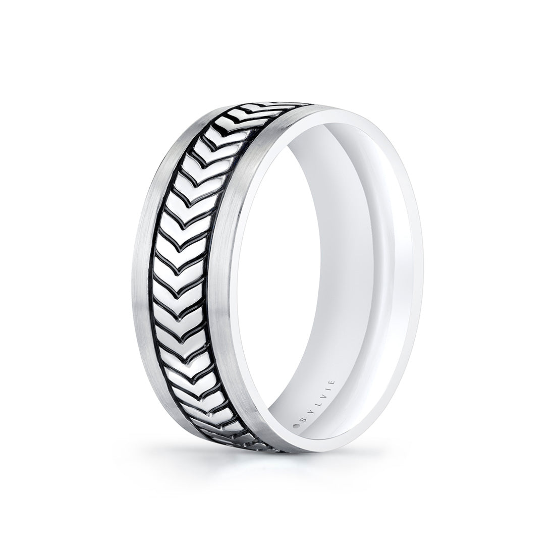 Shell Apex Engraved Mens Band - Graham