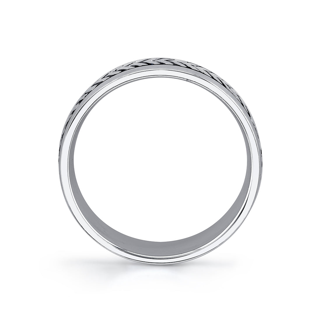 Shell Apex Engraved Mens Band - Graham