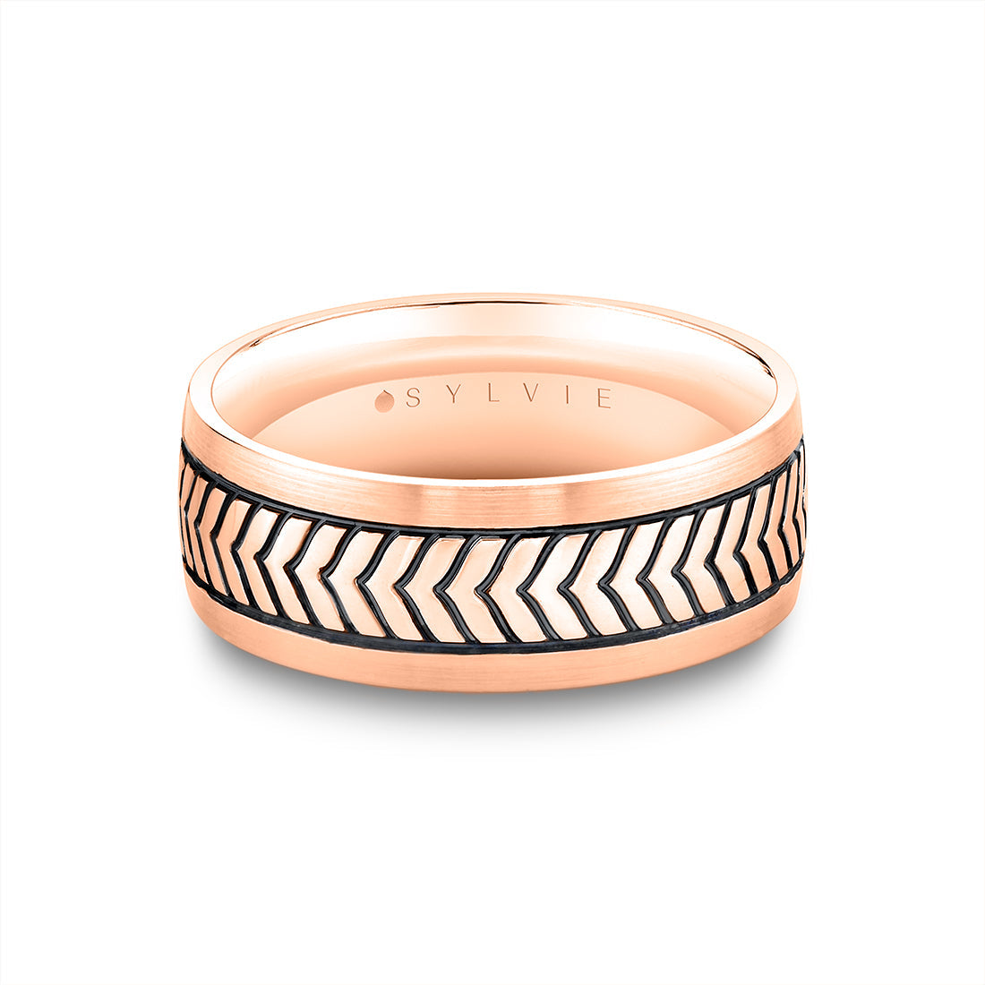 Shell Apex Engraved Mens Band - Graham