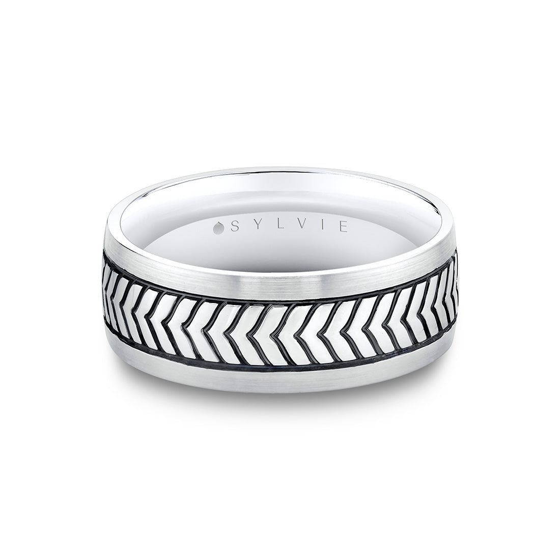 Shell Apex Engraved Mens Band - Graham