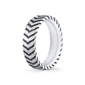 Shell Apex Engraved Mens Band - Myles