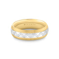 Shell Ascend Two Tone Summit Mens Band - Sterling
