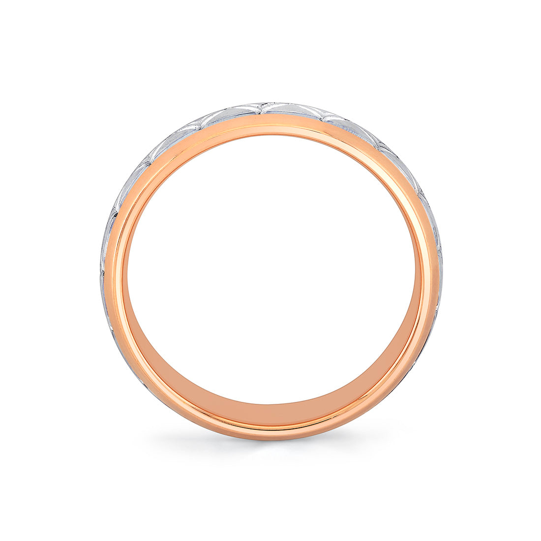 Shell Ascend Two Tone Summit Mens Band - Sterling
