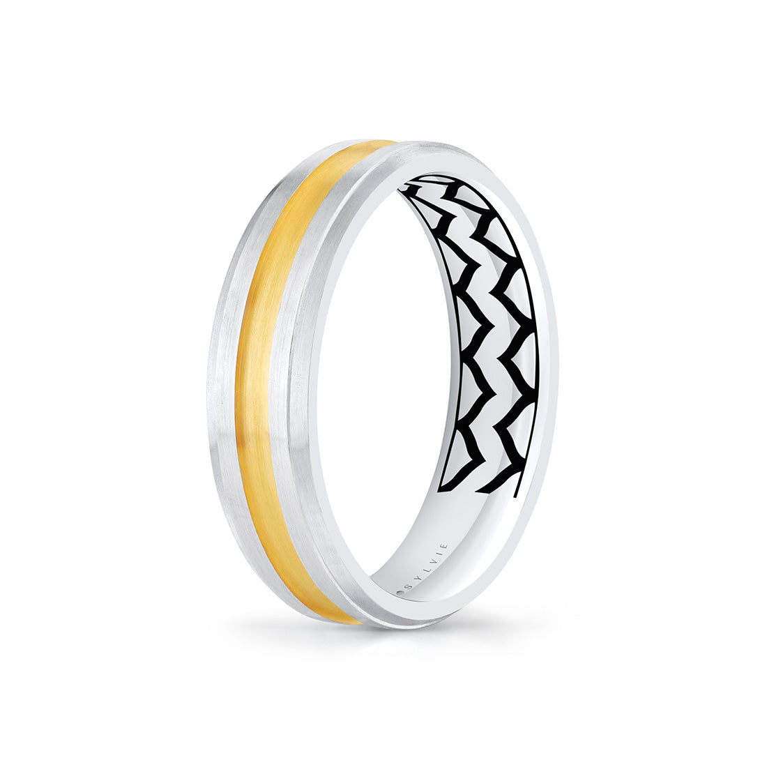 Shell Ascend Two Tone Contoured Mens Band - Fisher