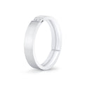 Legacy Shell Brushed Baguette Mens Band - Beckham