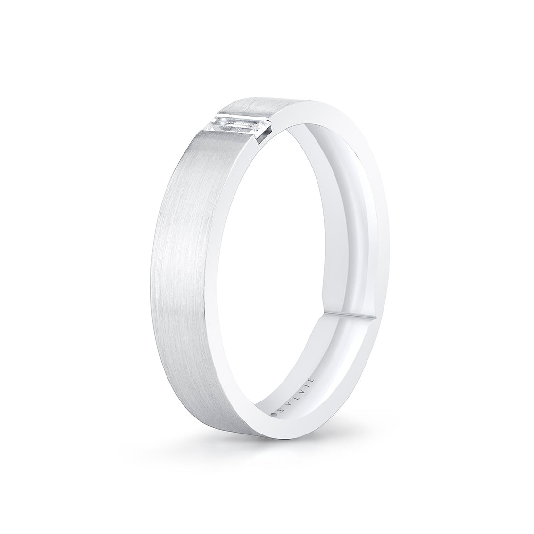 Legacy Shell Brushed Baguette Mens Band - Beckham