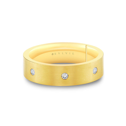 Legacy Shell Spaced Diamond Mens Band - Adrian