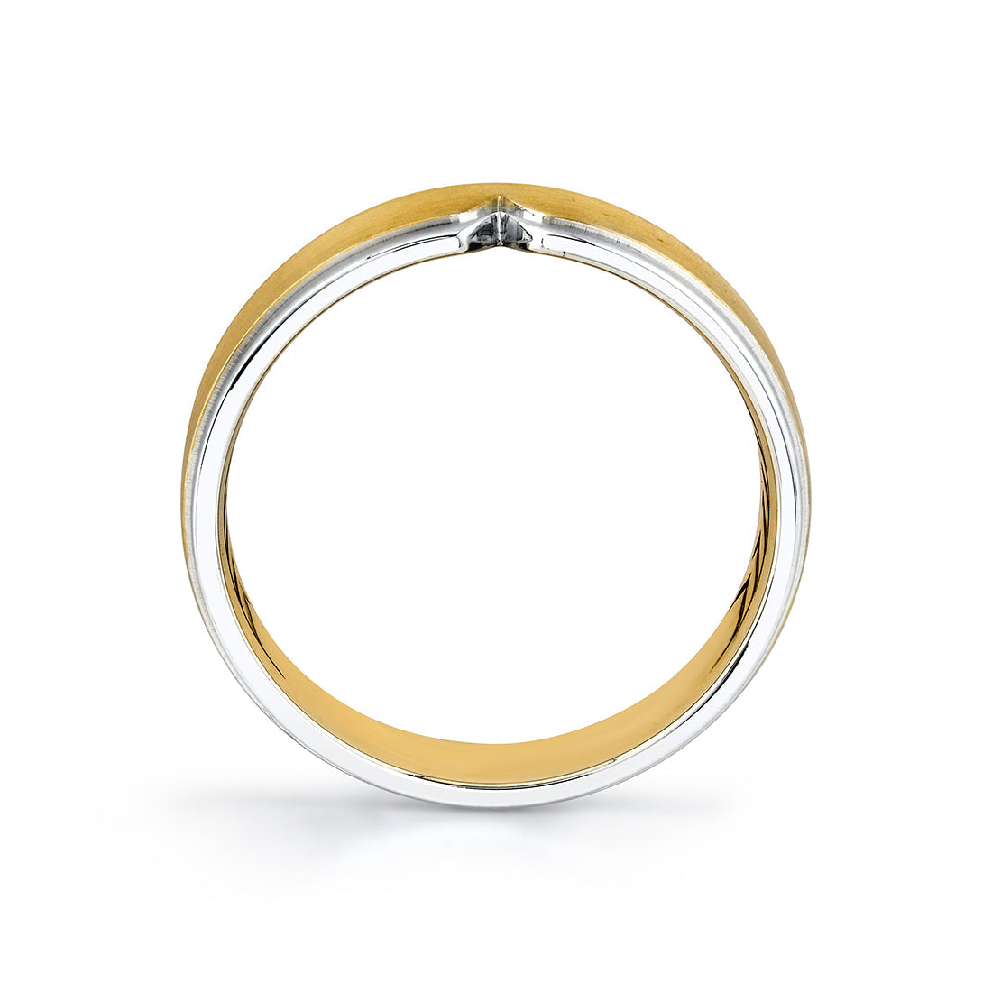 Shell Iconelle Two Tone Mens Band with Shell Tip Accent - Hugo