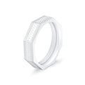 Shell Apex Octagonal Engraved Mens Band - Gavin