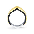 Shell Iconelle Two Tone Black Diamond Mens Band - Henri