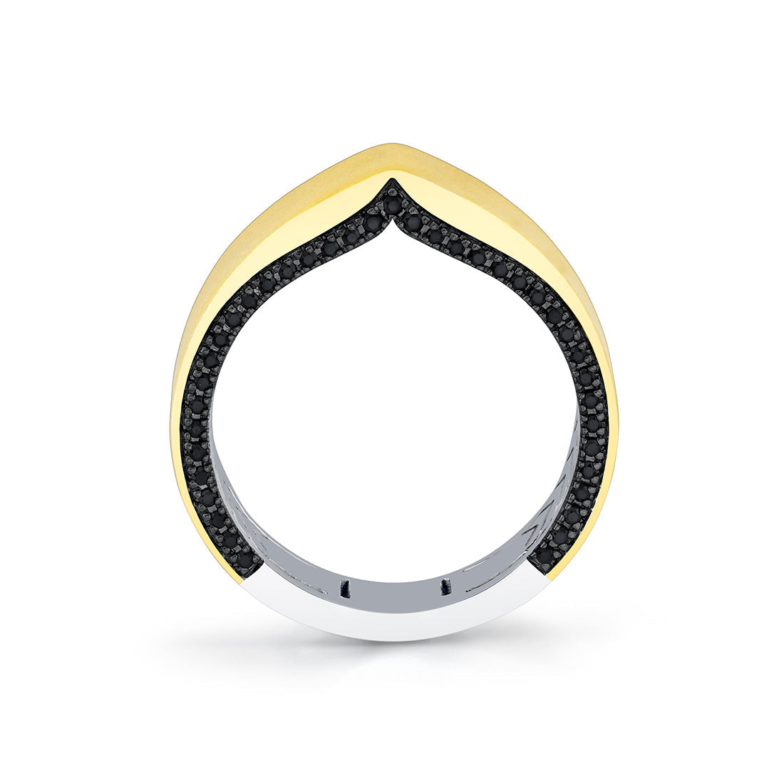 Shell Iconelle Two Tone Black Diamond Mens Band - Henri