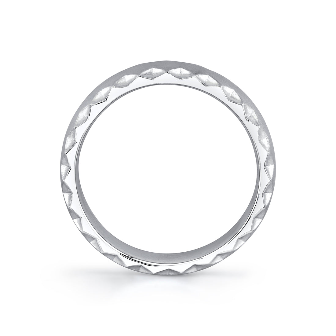 Fluted Shell Brushed Mens Band - Elliott