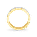 Fluted Shell Two Tone Brushed Mens Band - Francis