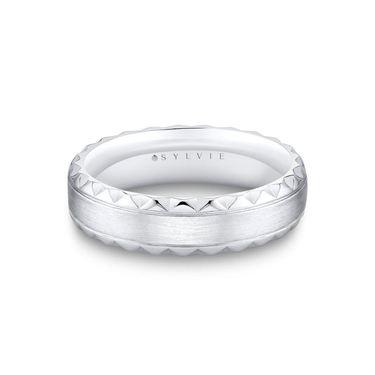 Fluted Shell Brushed Mens Band - Zion