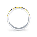 Shell Ascend Two Tone Mens Band with Black Diamonds - Vincent