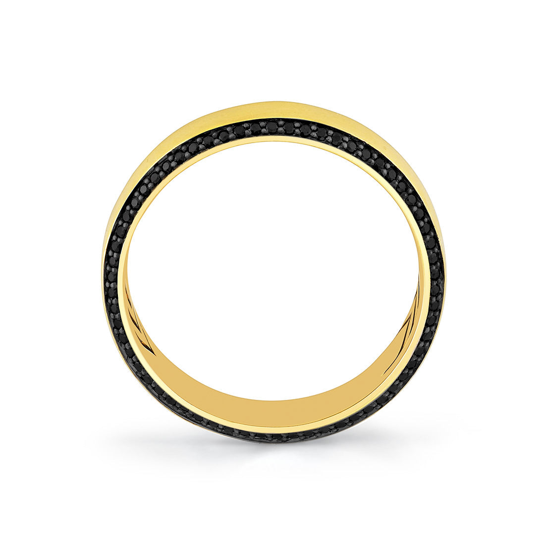 Shell Apex Brushed Black Diamond Mens Band - Jax