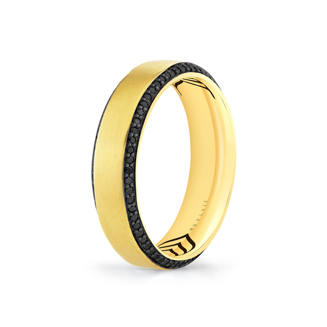 Shell Apex Brushed Black Diamond Mens Band - Jax