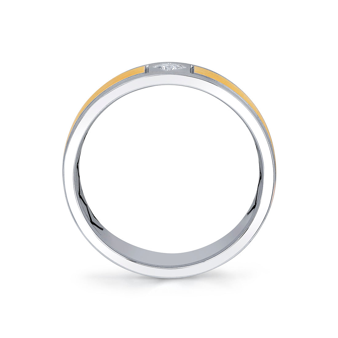 Shell Ascend Two Tone Brushed Mens Band - Finn