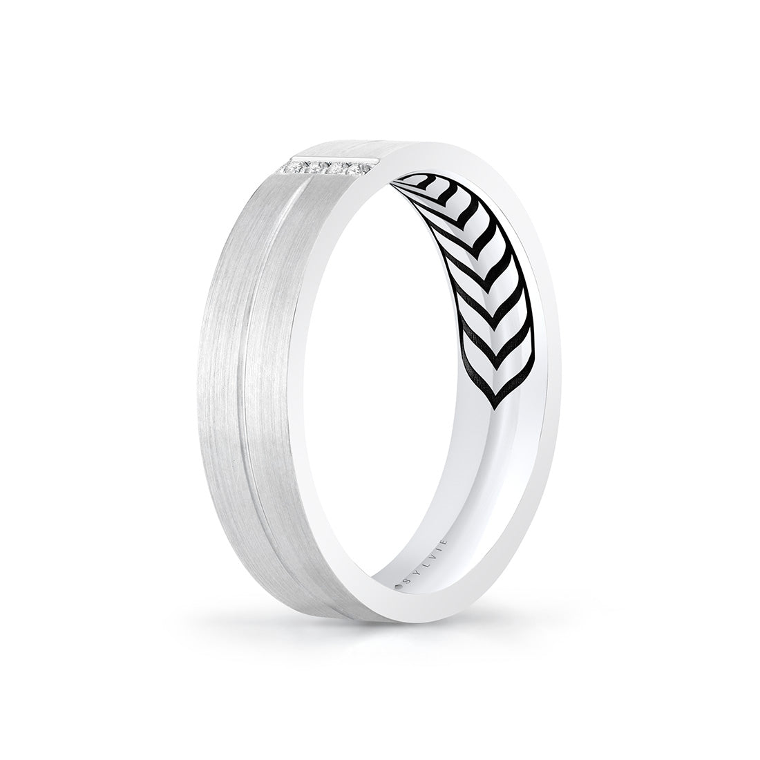 Shell Apex Brushed Diamond Mens Band - Knox
