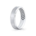 Shell Apex Brushed Diamond Mens Band - Lucien