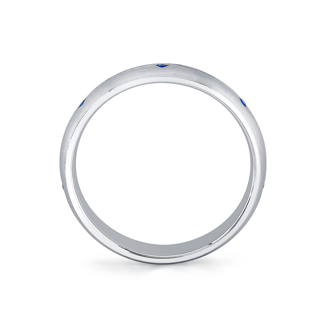 Heritage Brushed Sapphire Mens Band - Omar