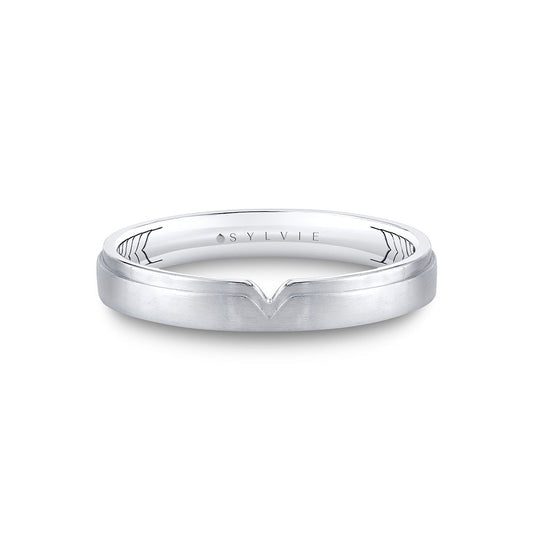 Shell Iconelle Brushed Mens Band with Shell Tip Accent - Sean