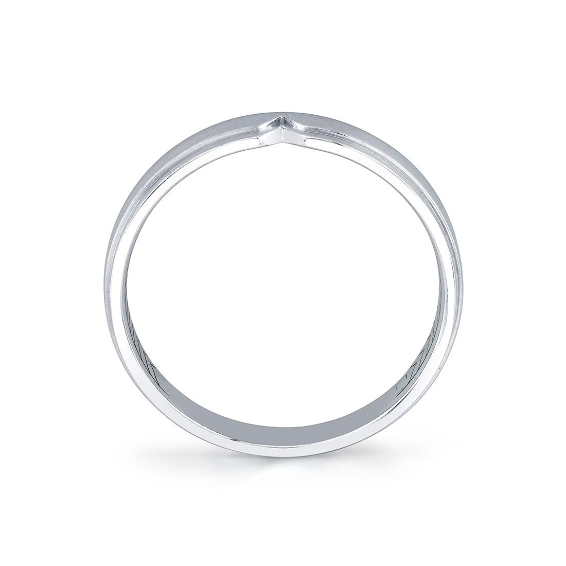 Shell Iconelle Brushed Mens Band with Shell Tip Accent - Sean