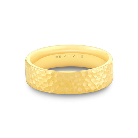 Hammered Mens Band - Umber