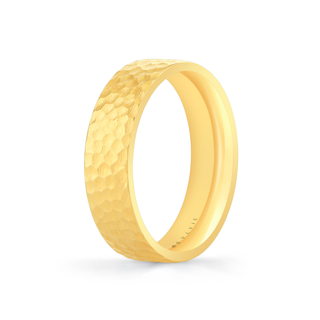 Hammered Mens Band - Umber