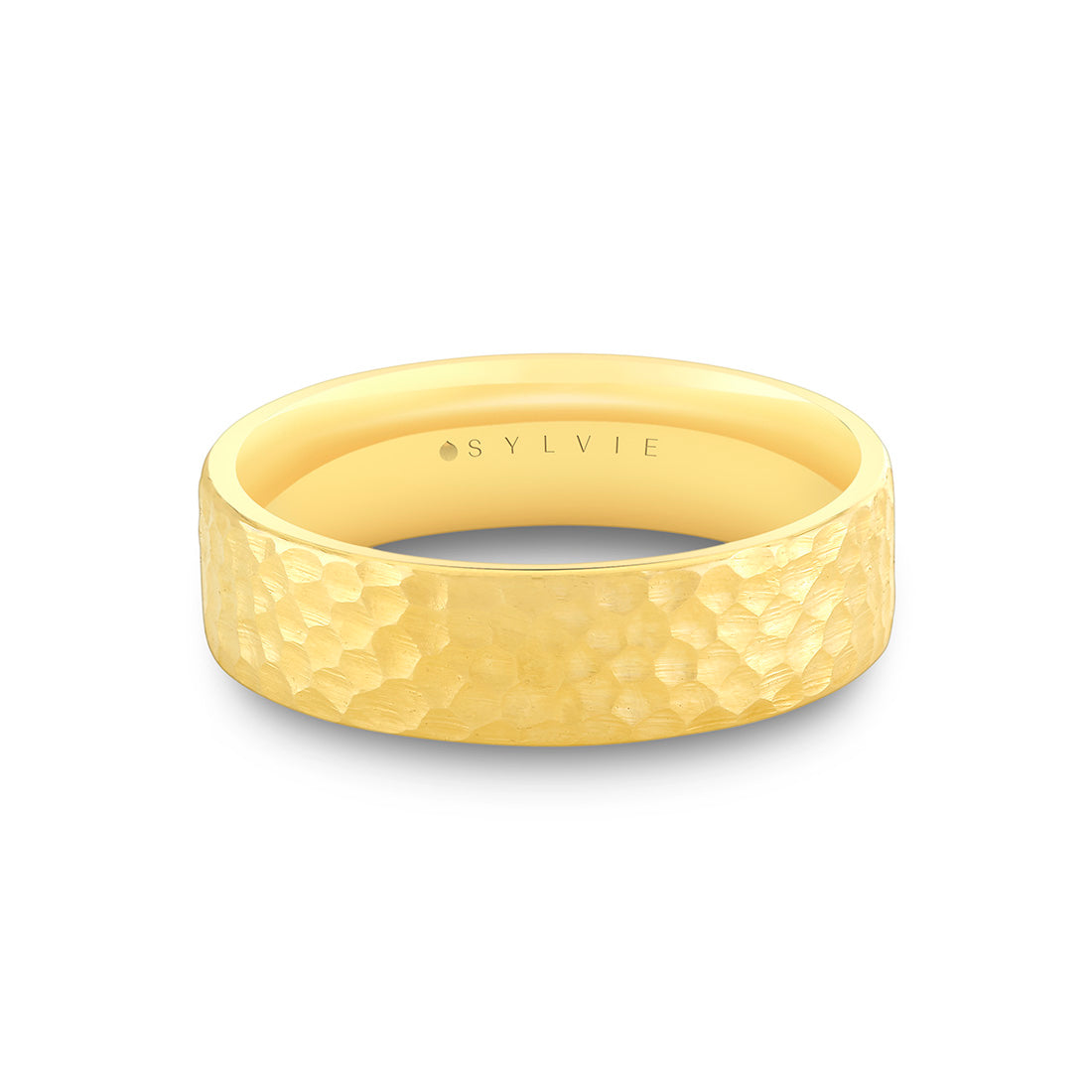 Hammered Mens Band - Umber