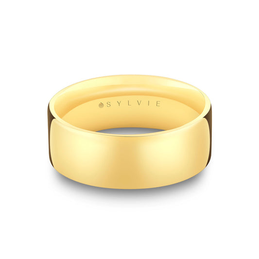 8 mm Polished Mens Band - Xeno