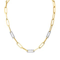 Diamond Paperclip Necklace