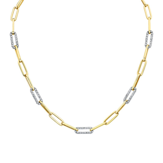 Diamond Paperclip Necklace