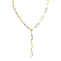 Diamond Paperclip Link Y-Necklace