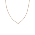 V Shaped Diamond Tennis Necklace