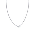 V Shaped Graduated Diamond Tennis Necklace
