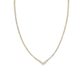 V Shaped Graduated Diamond Tennis Necklace