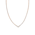 V Shaped Graduated Diamond Tennis Necklace