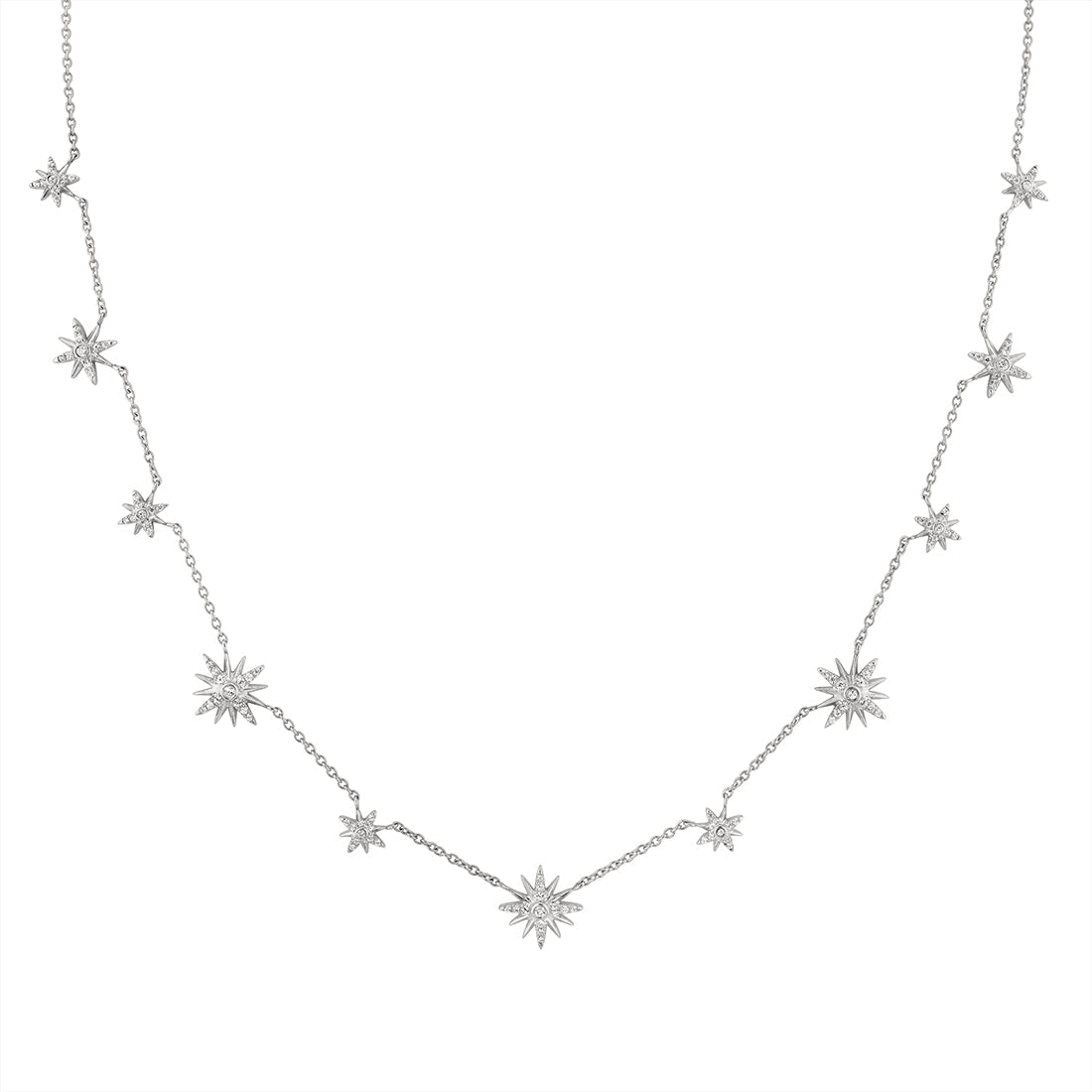 Solaz Sun Bursts Diamond Choker Necklace