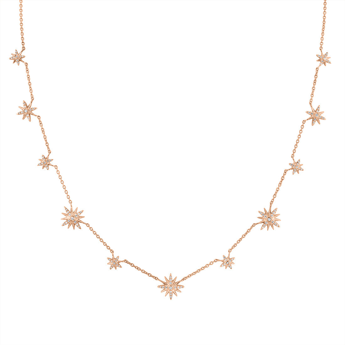 Solaz Sun Bursts Diamond Choker Necklace