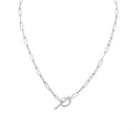 Shell Heritage Paperclip Diamond Toggle Necklace