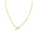 Shell Heritage Paperclip Diamond Toggle Necklace