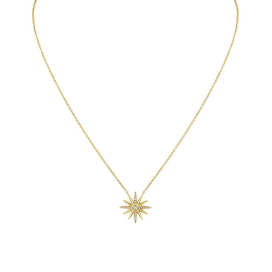 Solaz Sun Burst Diamond Necklace